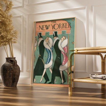 New Yorker 1926 Art Deco Cover Poster, Vintage Fashion Wall Art, 1920s Flapper Print