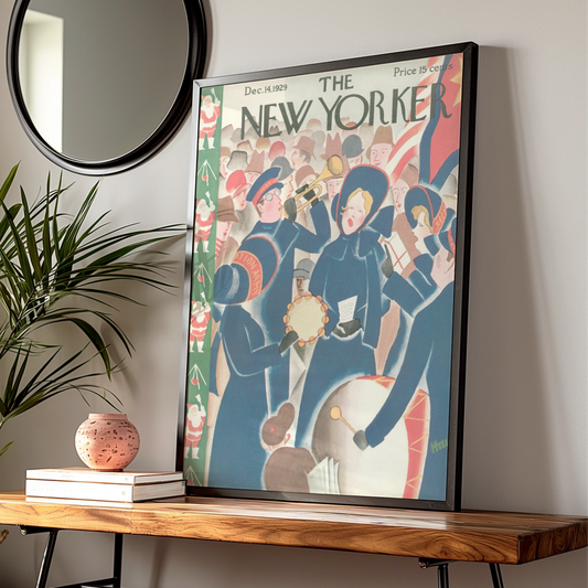 The New Yorker December 1929 Cover Poster, Salvation Army Christmas Art Print