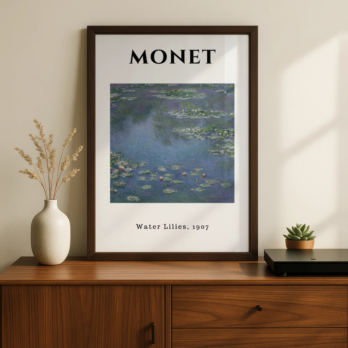 Monet Blue Violet Water Lilies 1907 Wall Art Print, Impressionist Botanical Poster – product image 2