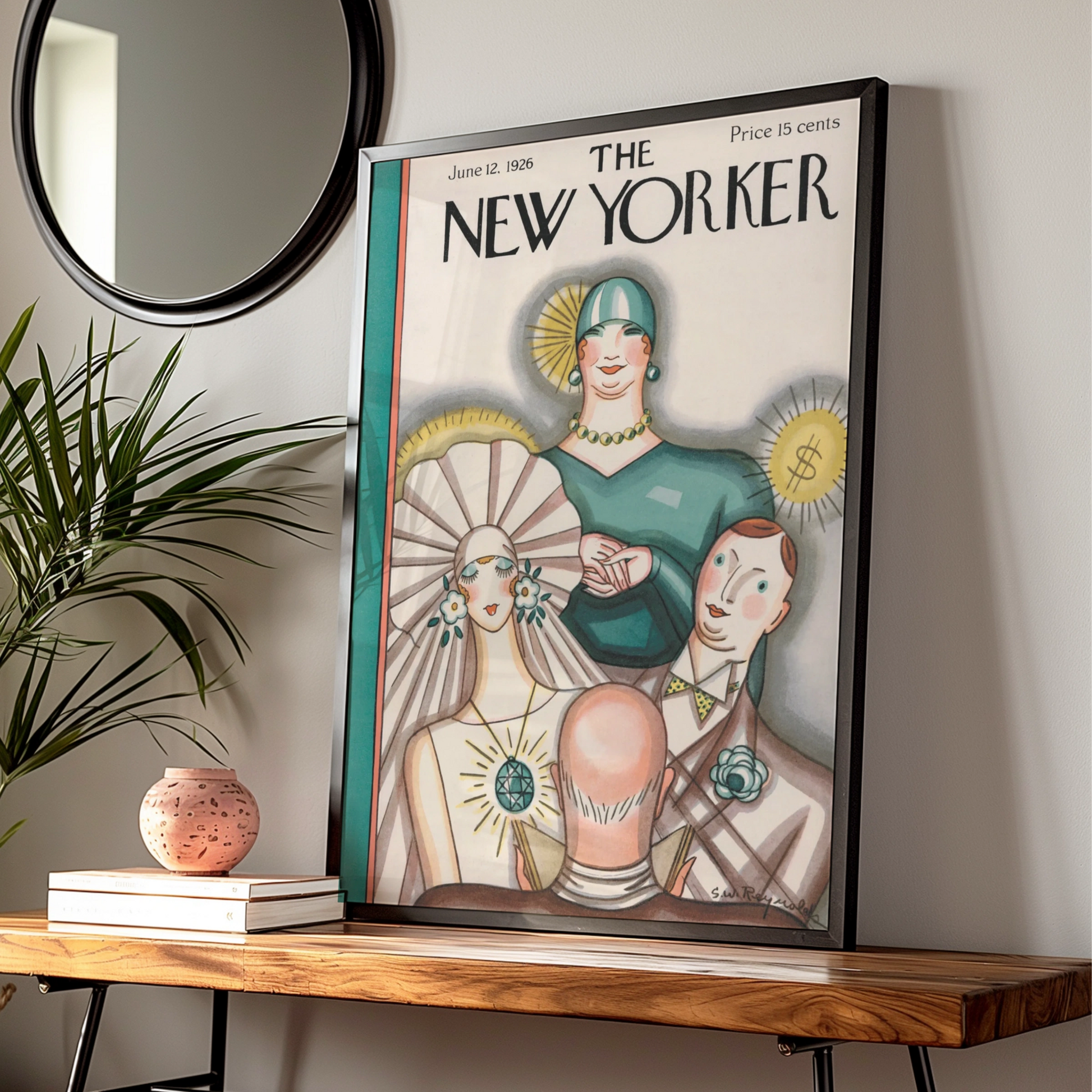 The New Yorker June 1926 Cover Art Poster, Art Deco Fashion Wall Art Print
