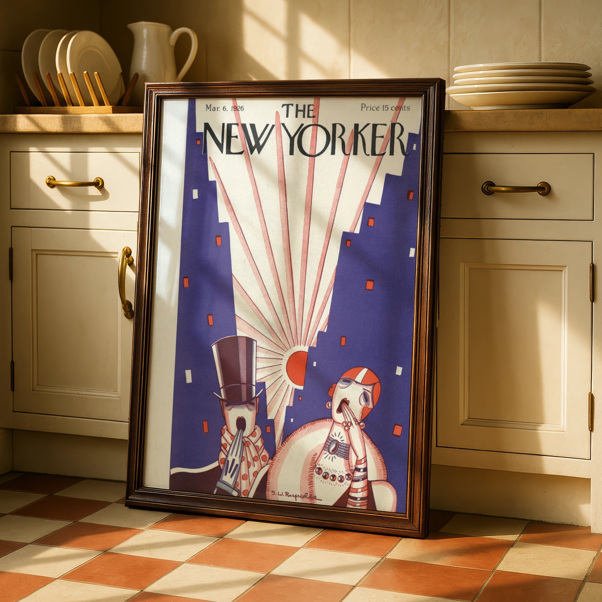 The New Yorker March 1926 Cover Poster, Art Deco Vintage Magazine Wall Art Print