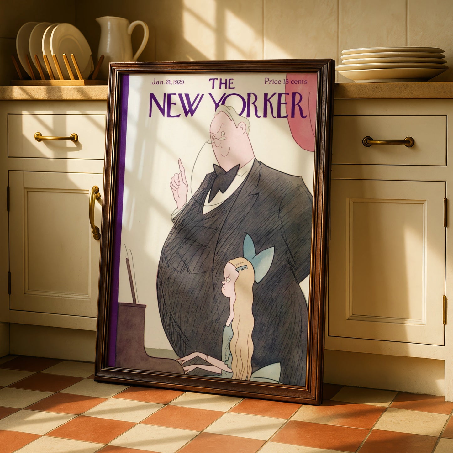 New Yorker 1929 Cover Poster, Vintage Magazine Wall Art, Retro Illustrated Print