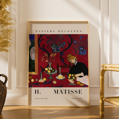 Red Room Wall Art Print, Colourful Fauvist Vintage Living Room Poster – product image 1