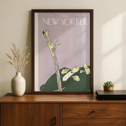 The New Yorker 1926 Art Deco Cover Poster, Vintage Jazz Age Wall Art Print