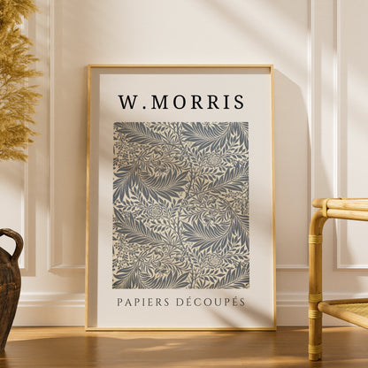 William Morris Botanical Wall Art Print | Grey Floral Leaf Poster, Vintage Gallery Print – product image 1