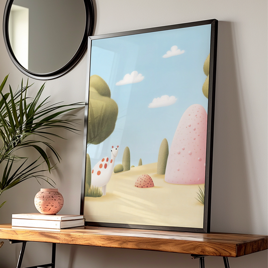 Cute Dinosaur Nursery Wall Art, Baby Dino Print, Kids Room Poster, Pastel Children Decor