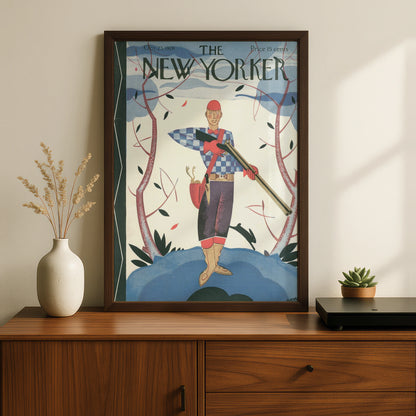 The New Yorker October 1926 Hunter Cover Poster, Vintage Art Deco Wall Art Print