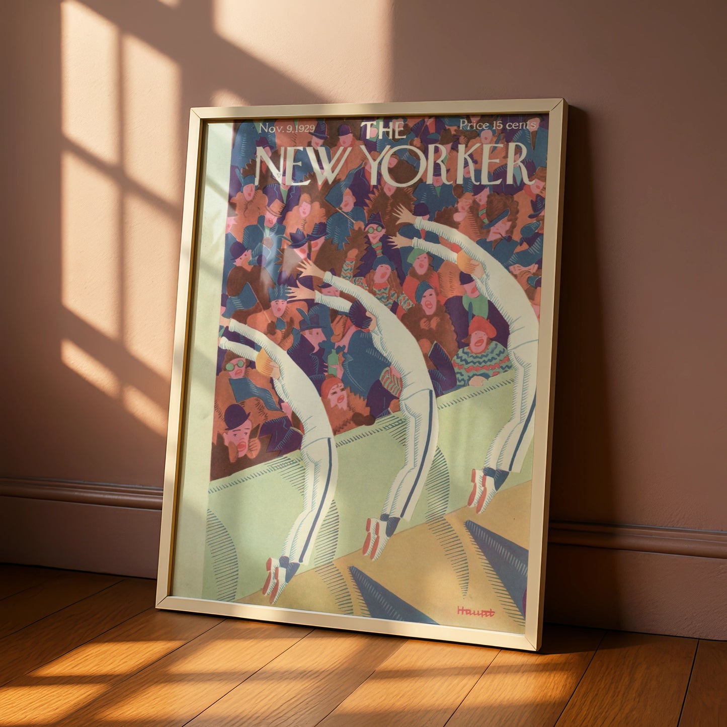 New Yorker 1929 Cover Poster, Vintage Art Deco Dancers, Crowd Scene Wall Art Print