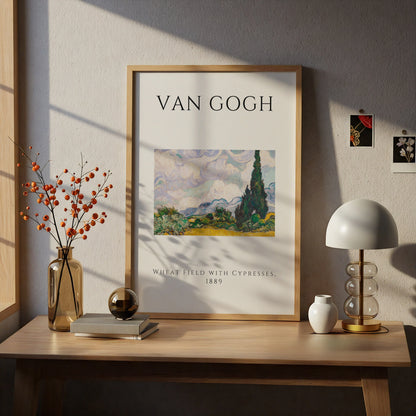 Van Gogh Wheat Field with Cypresses Wall Art Print | Vintage Landscape Poster, Living Room – product image 5