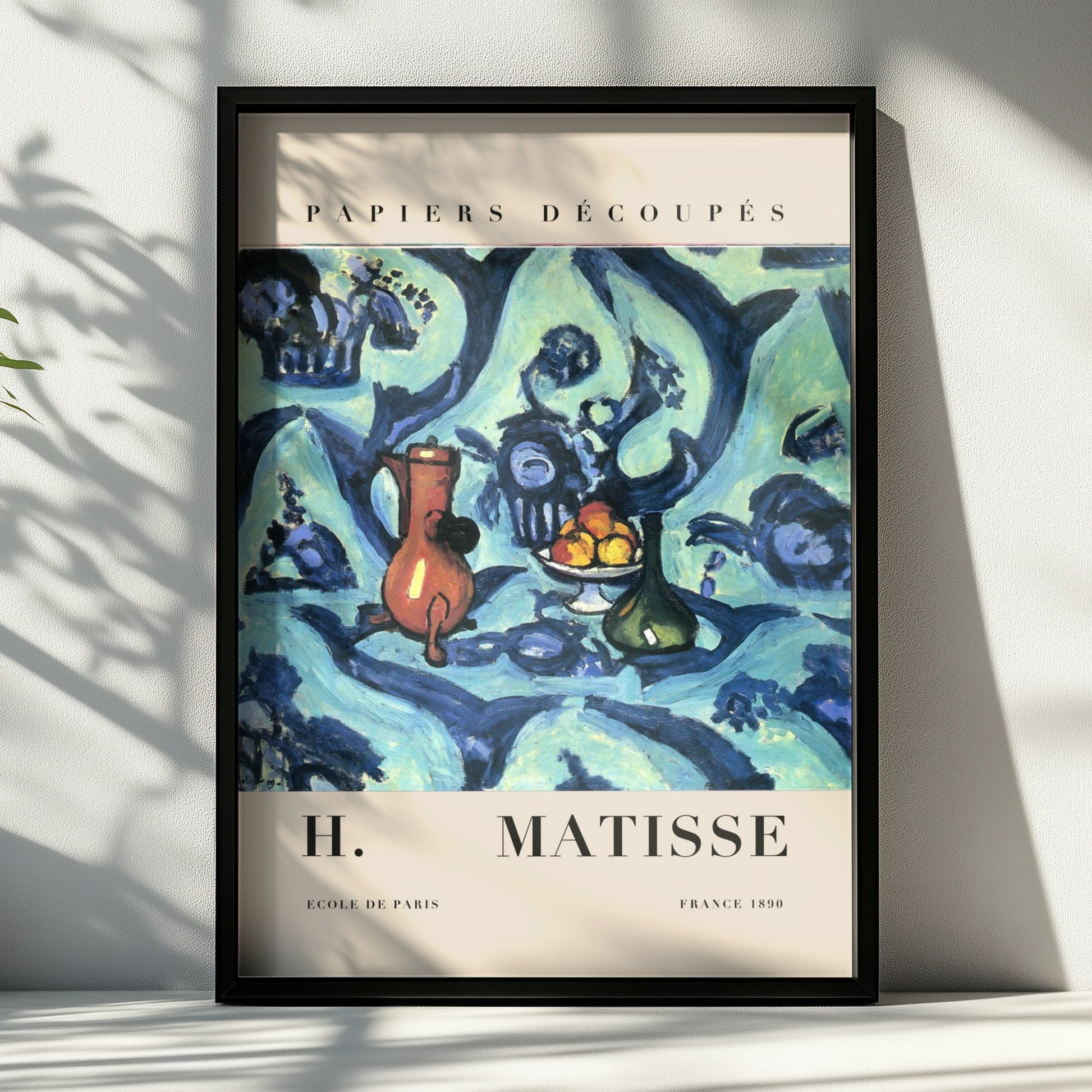 Blue Still Life Wall Art Print, Colourful Fauvist Living Room Poster – product image 6