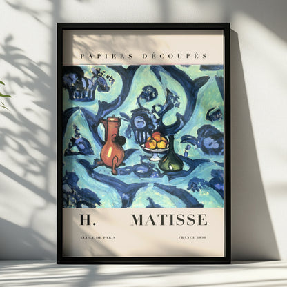 Blue Still Life Wall Art Print, Colourful Fauvist Living Room Poster – product image 6