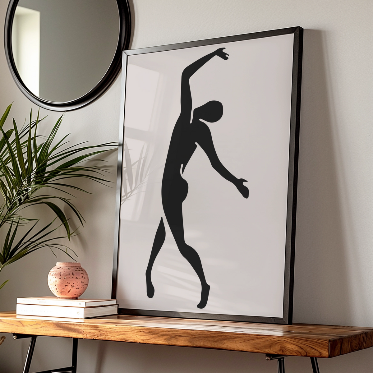 Henri Matisse Dancer Poster, Black Silhouette Figure Art, Minimalist Wall Art Print