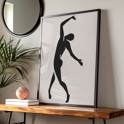 Henri Matisse Dancer Poster, Black Silhouette Figure Art, Minimalist Wall Art Print
