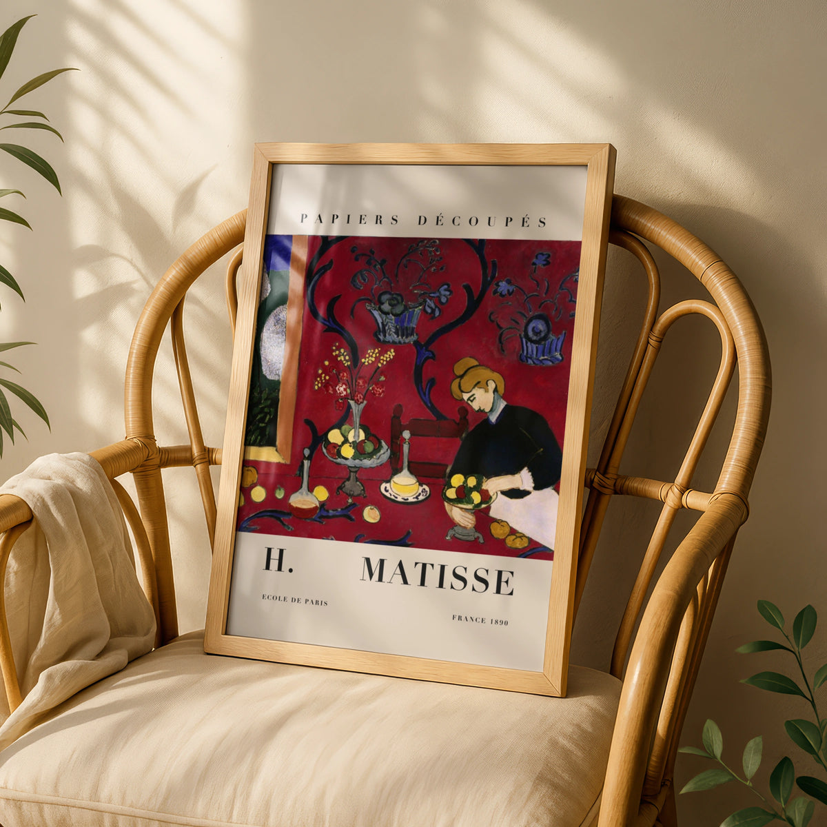 Red Room Wall Art Print, Colourful Fauvist Vintage Living Room Poster – product image 3