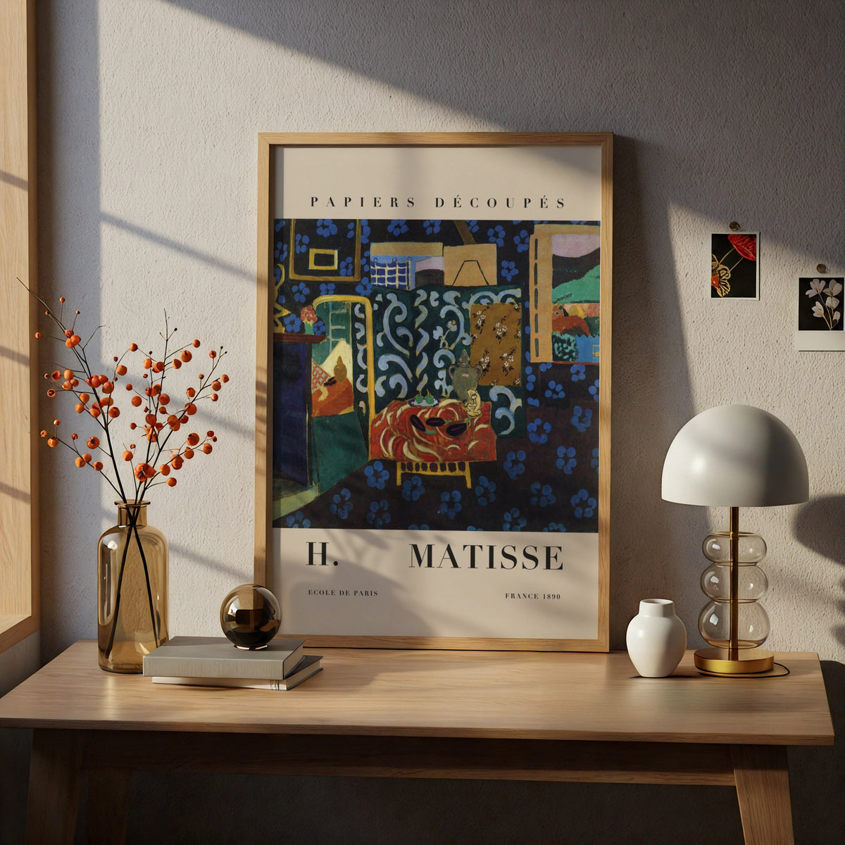 Blue Interior Wall Art Print, Colourful Vintage Modernist Gallery Poster – product image 5