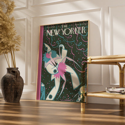 New Yorker 1926 Vintage Cover Poster, Art Deco Clown Carnival Wall Art Print