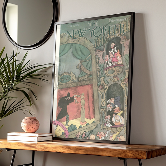 New Yorker October 1928 Vintage Theatre Poster, Trilby Stage Art, Retro Wall Art