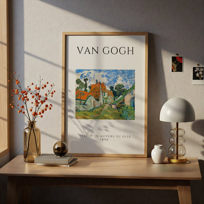Van Gogh Street in Auvers Wall Art Print | Post-Impressionist Village Poster – A4 print