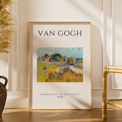 Van Gogh Farmhouse in Provence Wall Art Print | Vintage Impressionist Poster, Living Room – product image 1