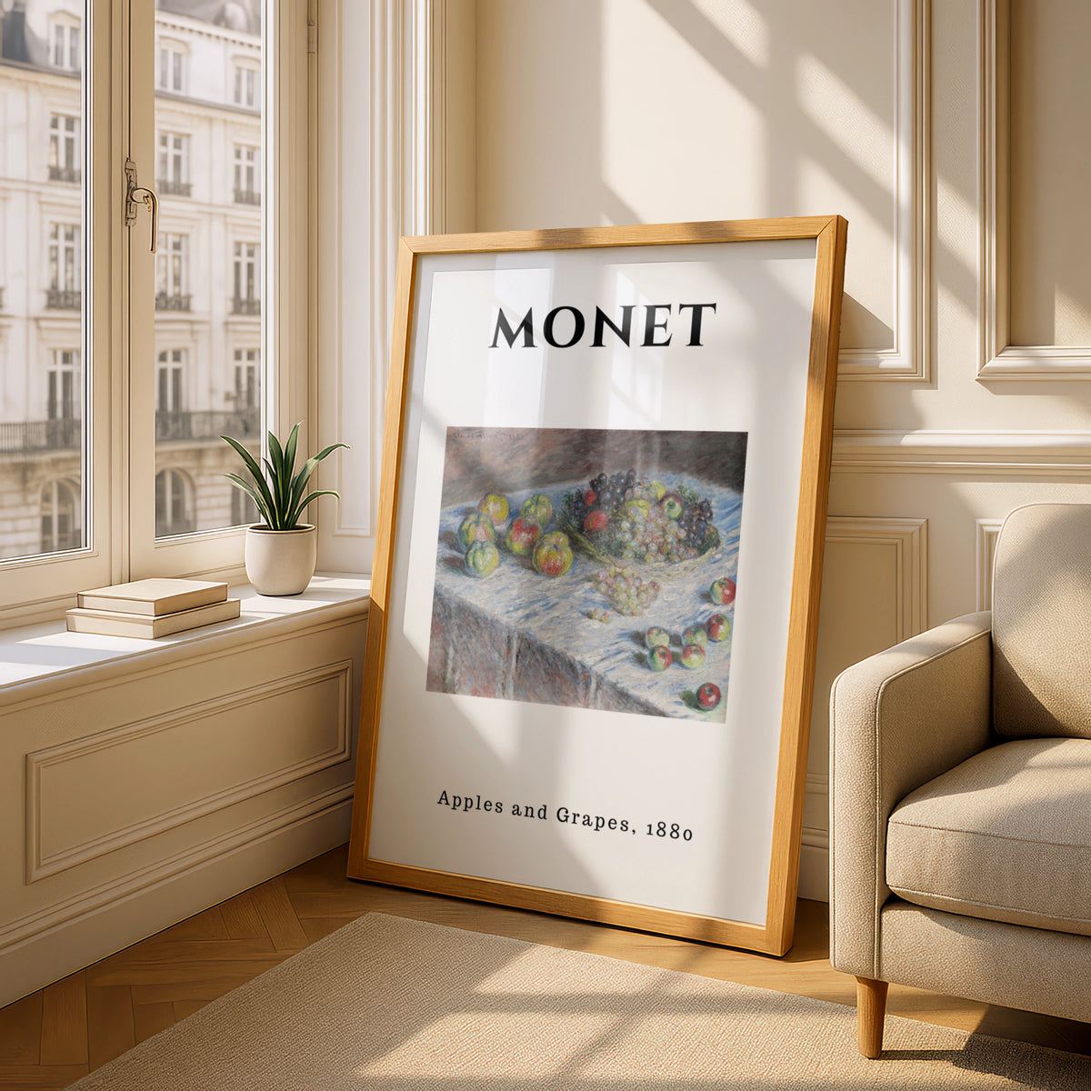Monet Apples and Grapes 1880 Wall Art Print | Impressionist Fruit Still Life Poster – product image 4