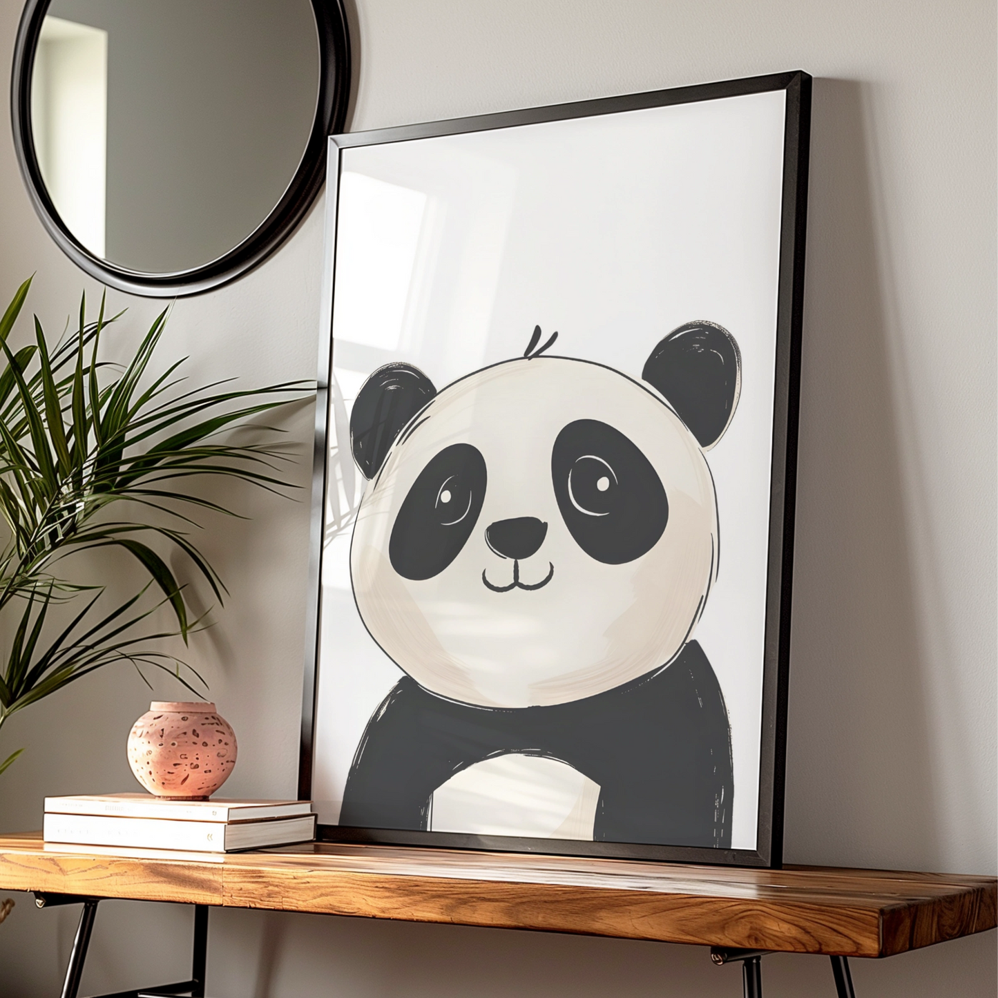Panda Nursery Wall Art, Cute Panda Print, Baby Animal Poster, Kids Room Decor