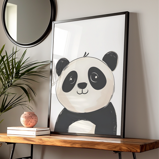 Panda Nursery Wall Art, Cute Panda Print, Baby Animal Poster, Kids Room Decor