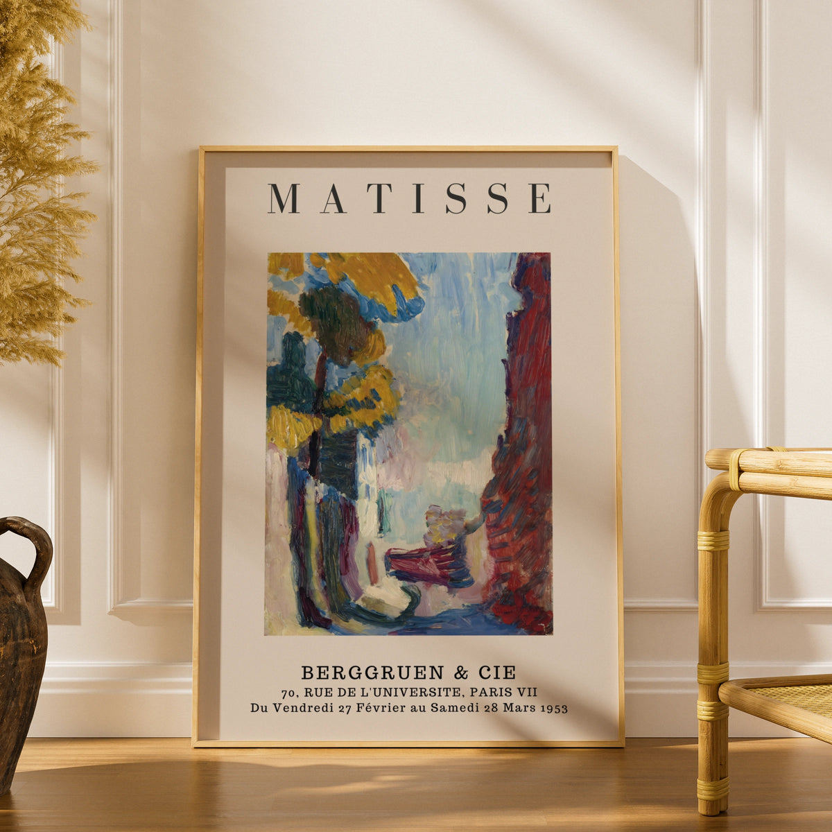 Colourful Street Scene Wall Art Print, Vintage Modernist Gallery Poster – product image 1