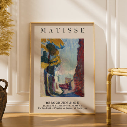Colourful Street Scene Wall Art Print, Vintage Modernist Gallery Poster – product image 1
