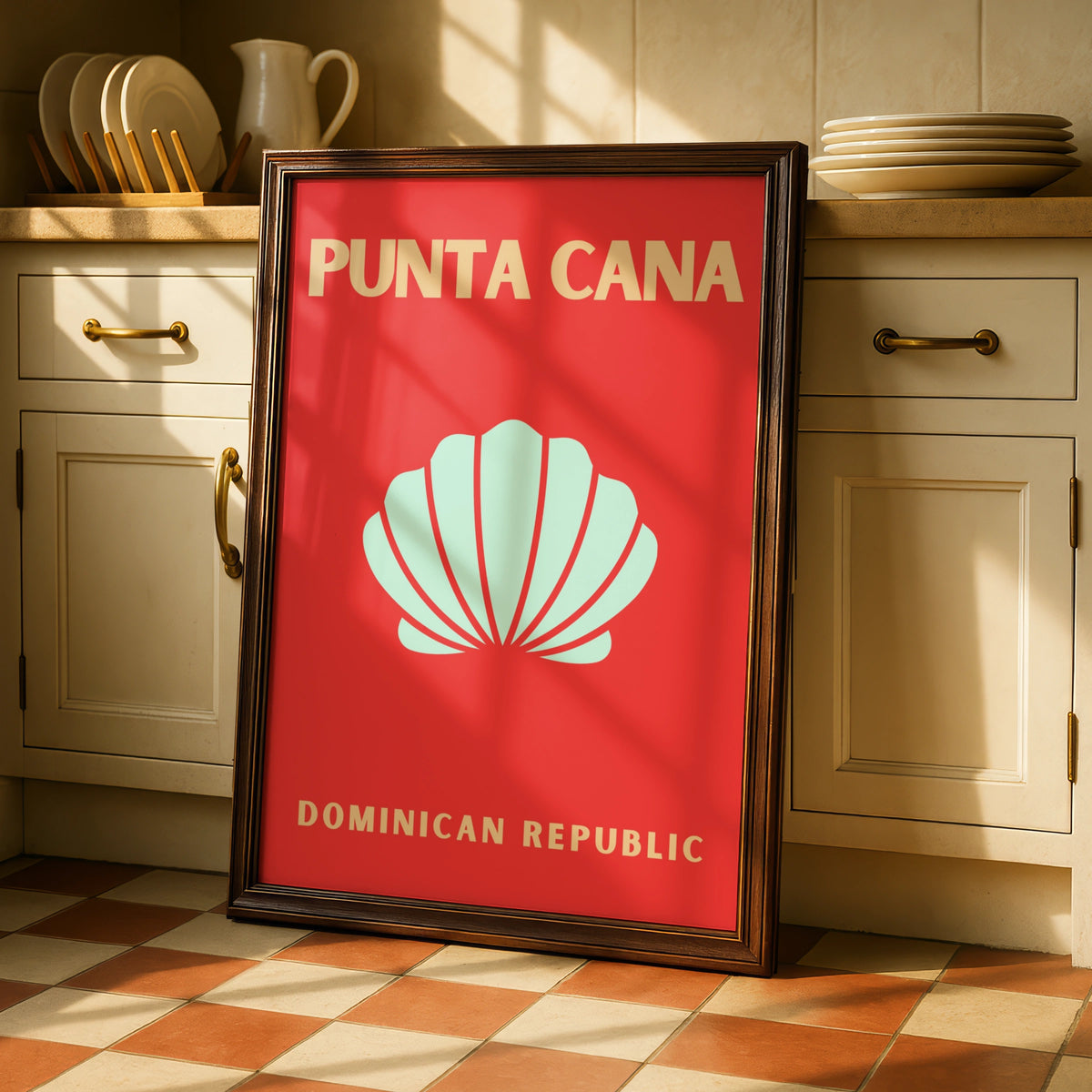Punta Cana Travel Poster Dominican Republic Wall Art, Retro Beach Print, Caribbean