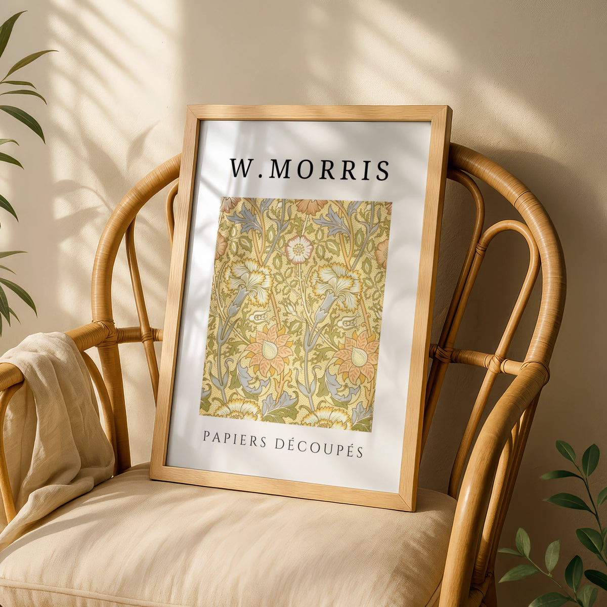 William Morris Floral Wall Art Print | Yellow Botanical Poster, Living Room Decor – product image 3