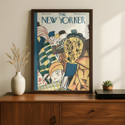 The New Yorker March 1927 Cover Art Poster, Vintage Art Deco Fashion Wall Print