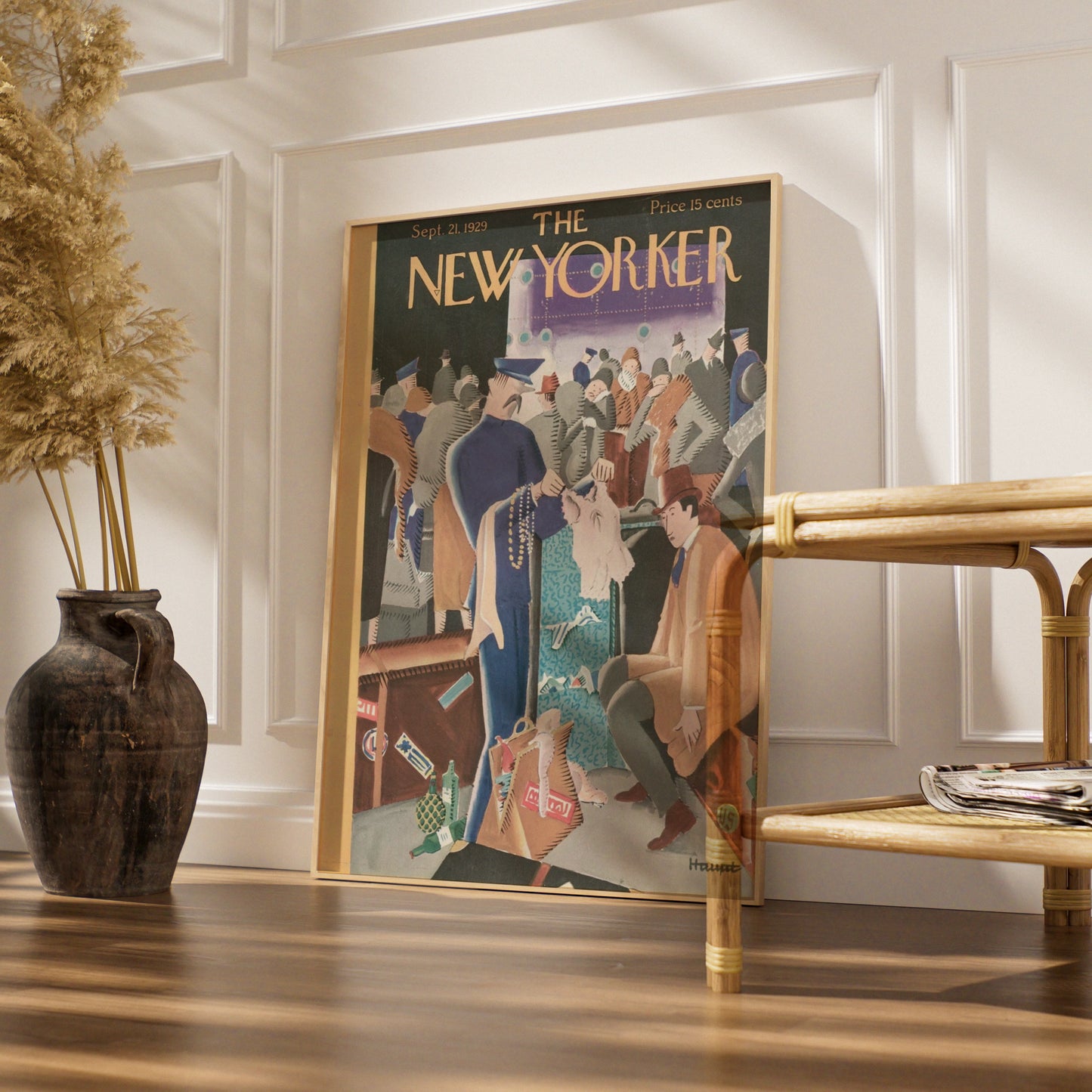 The New Yorker September 1929 Cover Poster, Vintage Art Deco Magazine Wall Art Print