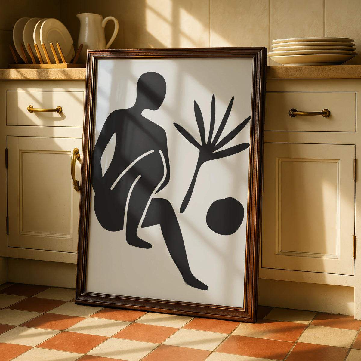 Henri Matisse Black Figure Poster, Abstract Body Art Print, Minimalist Grey Wall Art
