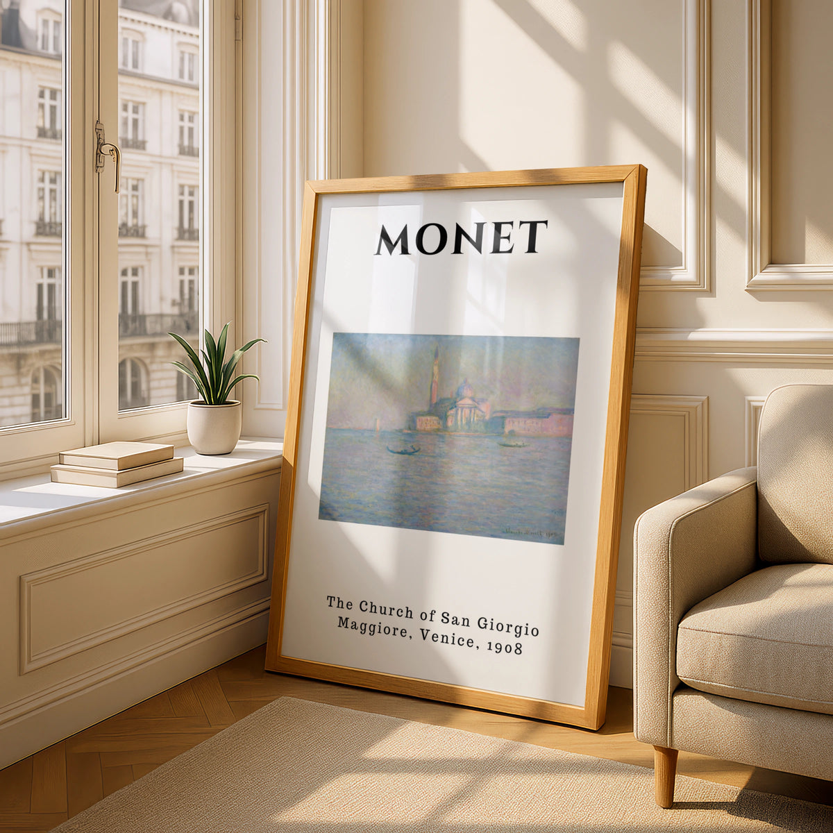 Monet Venice Wall Art Print | Impressionist Poster, Pastel Living Room Decor – product image 4