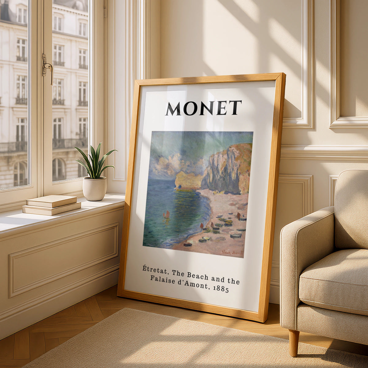 Monet Etretat Beach Wall Art Print | Impressionist Coastal Poster, Living Room Decor – product image 4