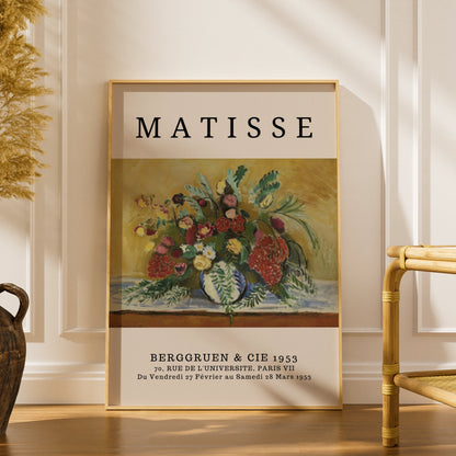 Vintage Floral Bouquet Wall Art Print, Colourful Botanical Modernist Poster – product image 1