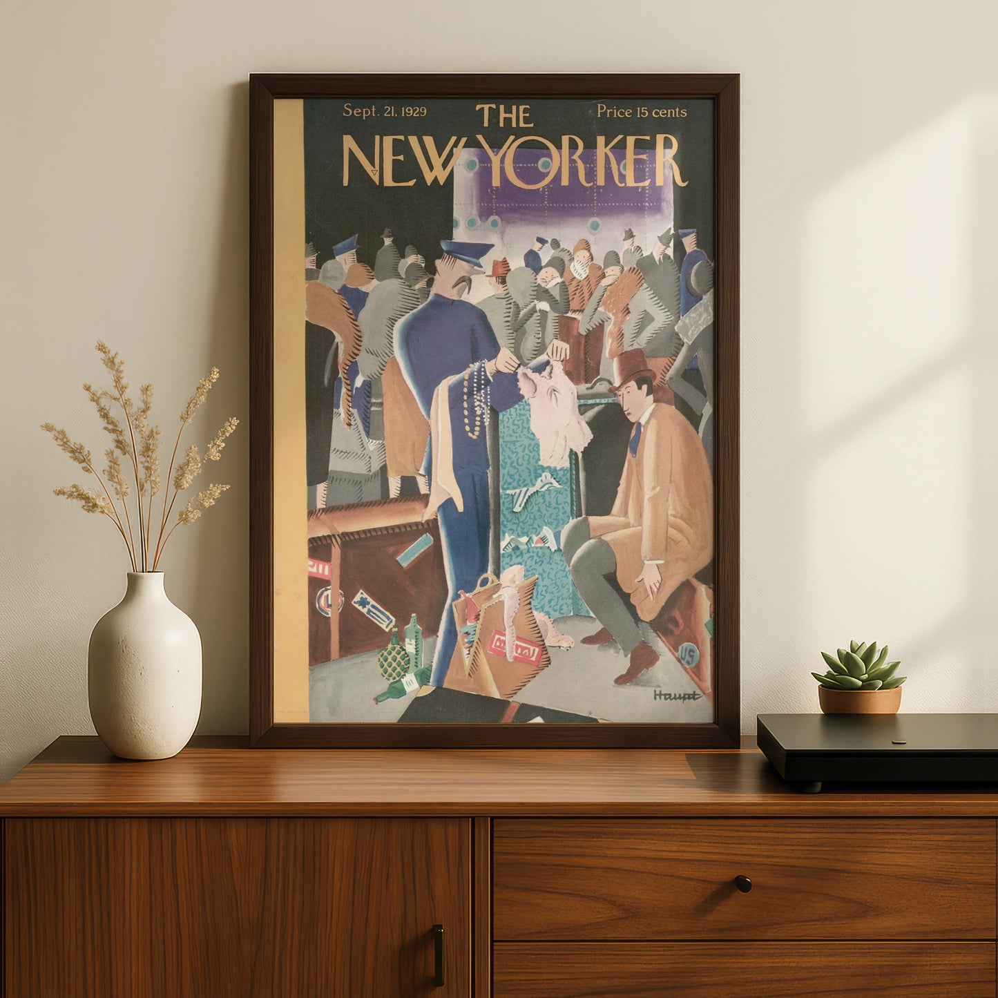 The New Yorker September 1929 Cover Poster, Vintage Art Deco Magazine Wall Art Print