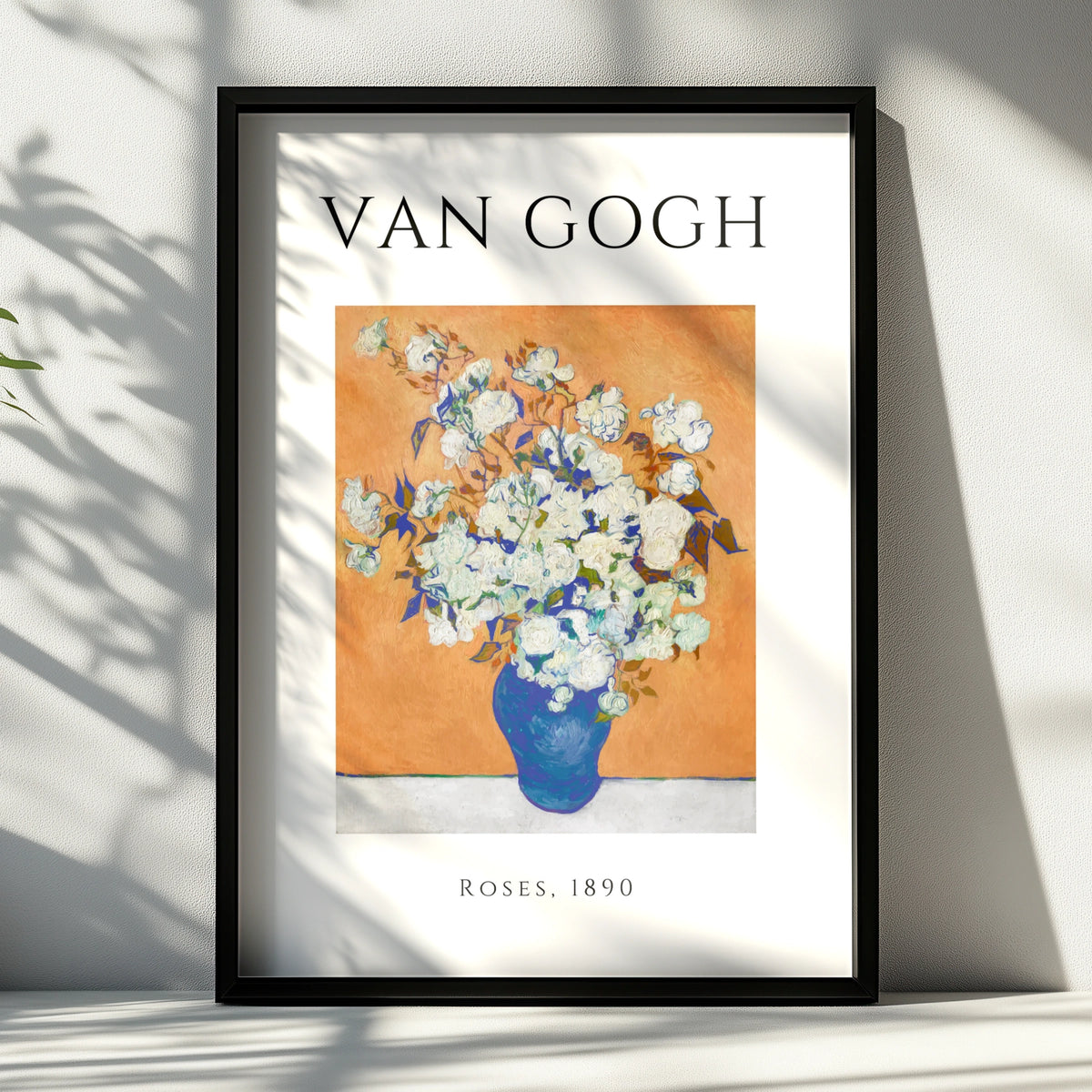 Van Gogh Roses 1890 Floral Wall Art Print | White Flowers Blue Vase Poster – product image 6