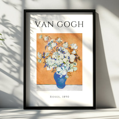 Van Gogh Roses 1890 Floral Wall Art Print | White Flowers Blue Vase Poster – product image 6