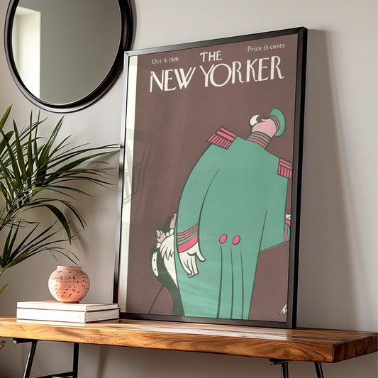 The New Yorker October 1926 Vintage Cover Poster, Art Deco Military Figure Wall Art