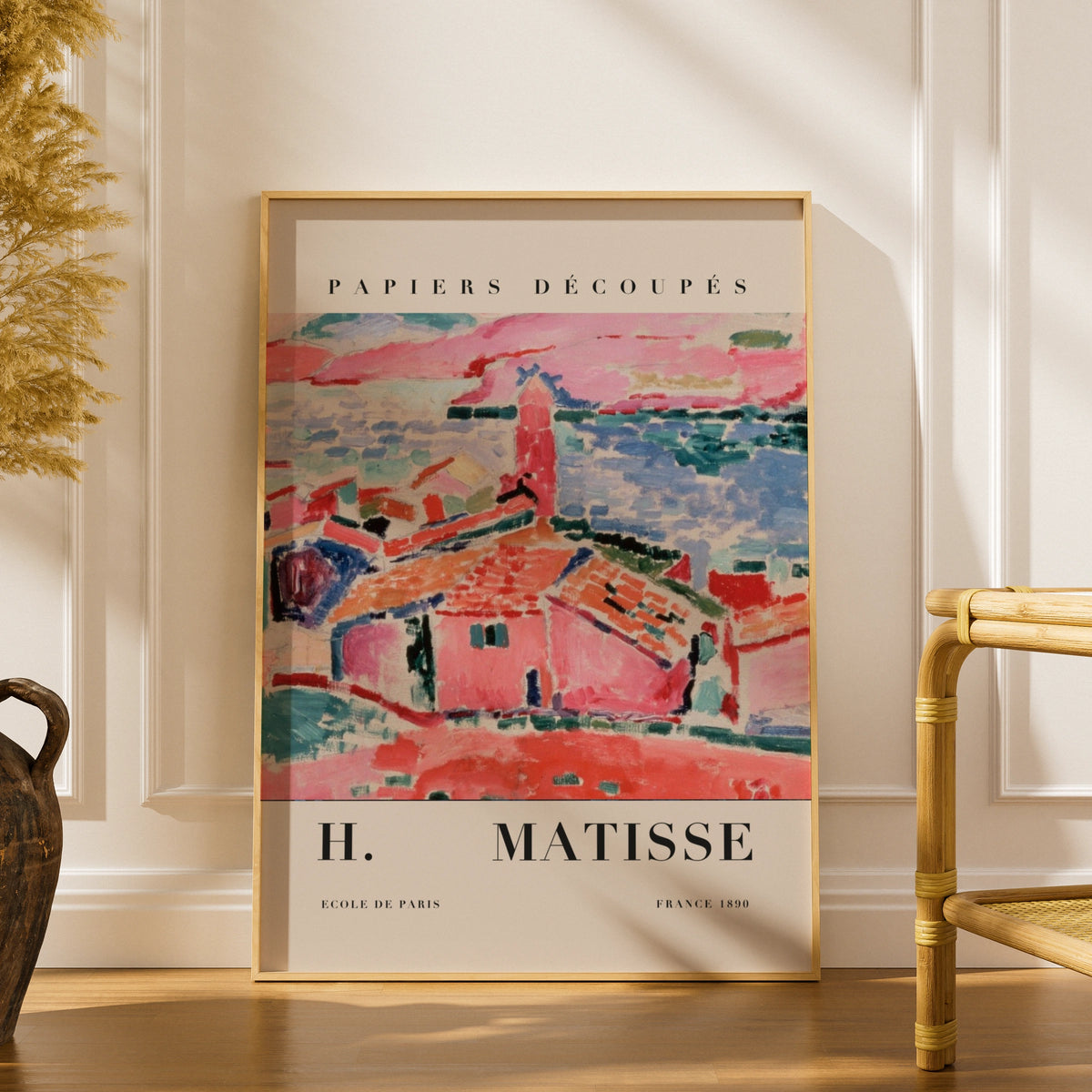 Colourful Fauvist Village Wall Art Print, Vintage Modernist Gallery Poster – product image 1