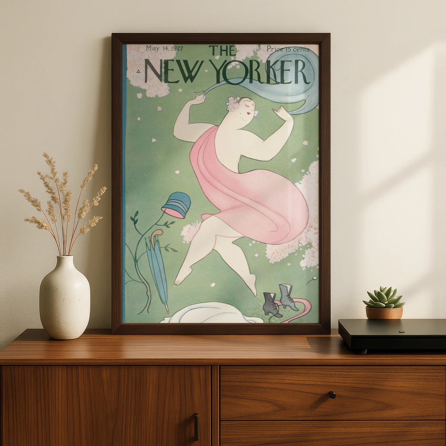 The New Yorker May 1927 Vintage Cover Poster, Art Deco Spring Wall Art Print