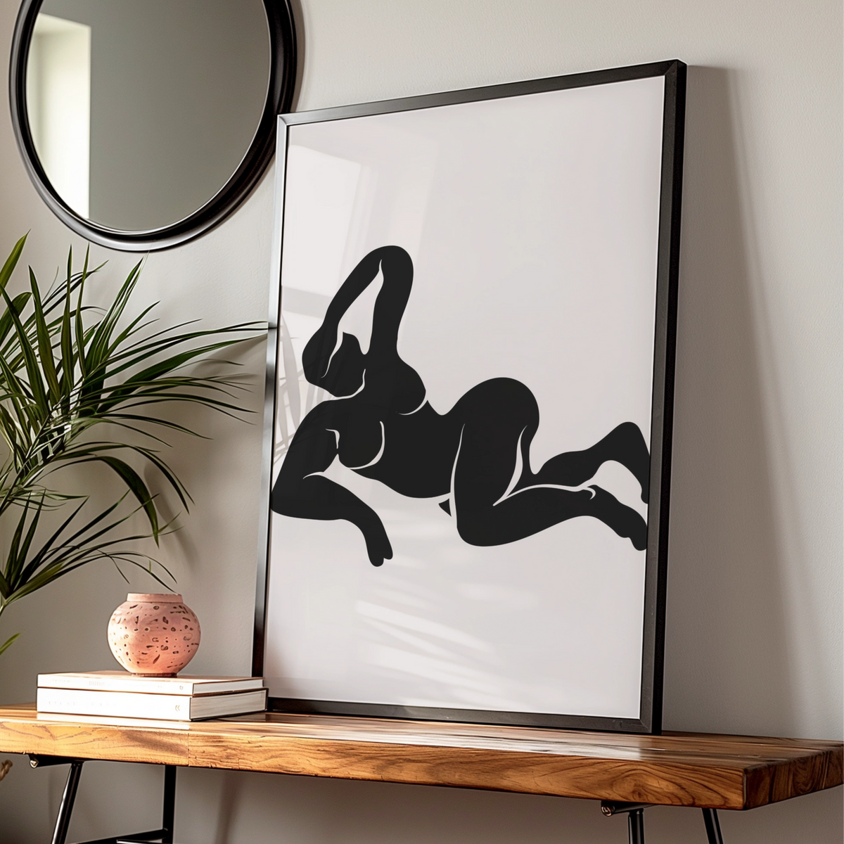 Henri Matisse Black Figure Poster, Reclining Woman Wall Art, Minimalist Body Print