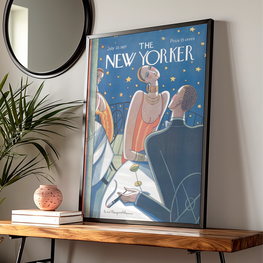 The New Yorker 1927 Art Deco Poster, Roaring Twenties Wall Art, Vintage Magazine Cover Print