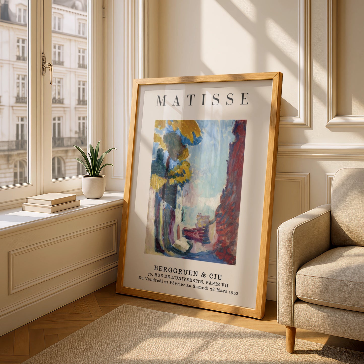 Colourful Street Scene Wall Art Print, Vintage Modernist Gallery Poster – product image 4