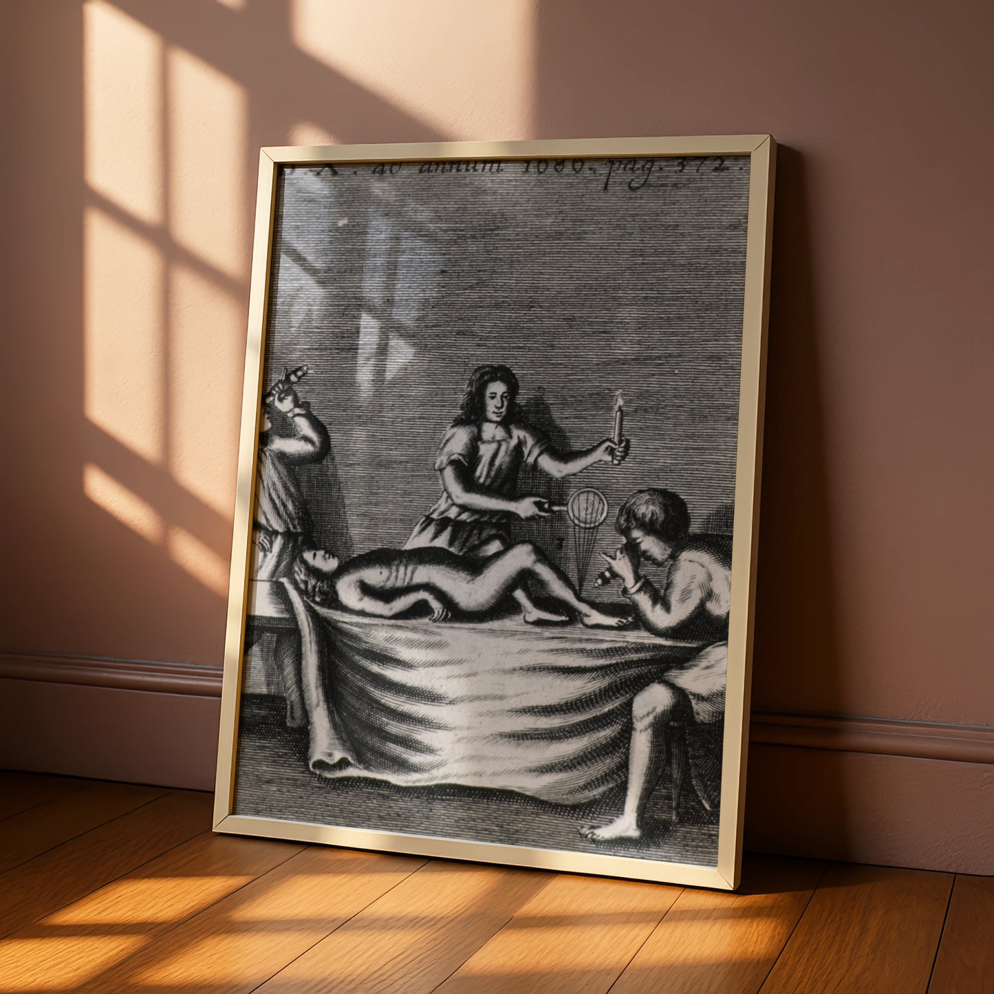 Halloween Occult Ritual Art Print, Vintage Dark Engraving Poster, Gothic Wall Art