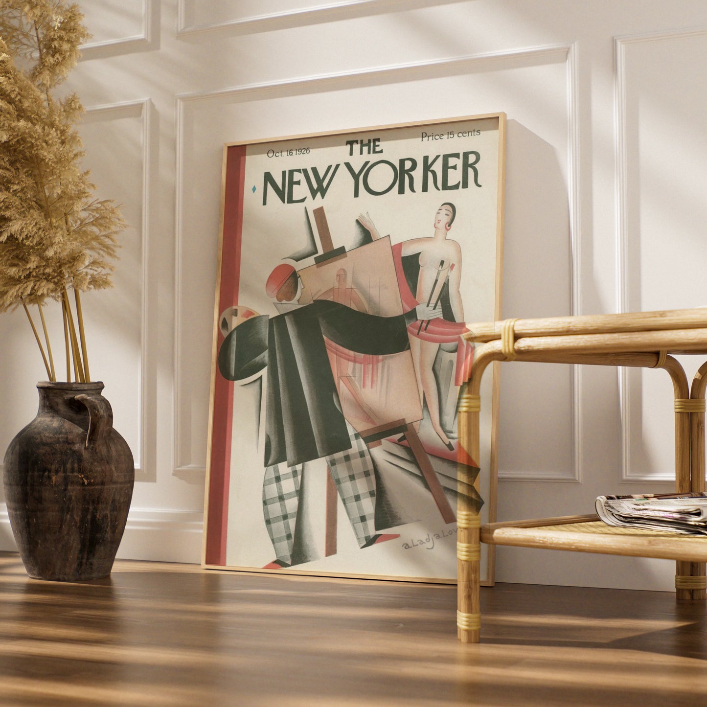 The New Yorker October 1926 Cover Art Poster, Art Deco Painter Studio Wall Art