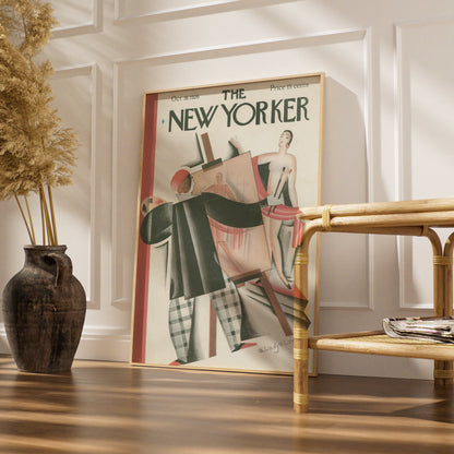 The New Yorker October 1926 Cover Art Poster, Art Deco Painter Studio Wall Art
