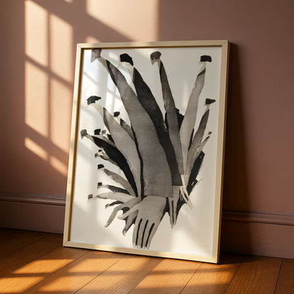 Abstract Figures Monochrome Wall Art, Black and White Collage Print, Modern Gallery Poster