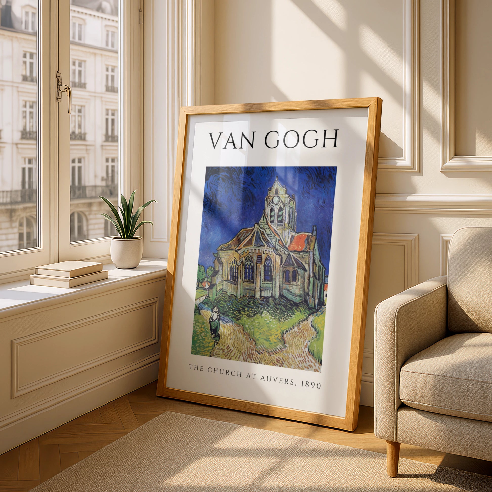 Van Gogh Church at Auvers 1890 Wall Art Print | Vintage Blue Post-Impressionist Poster – product image 4